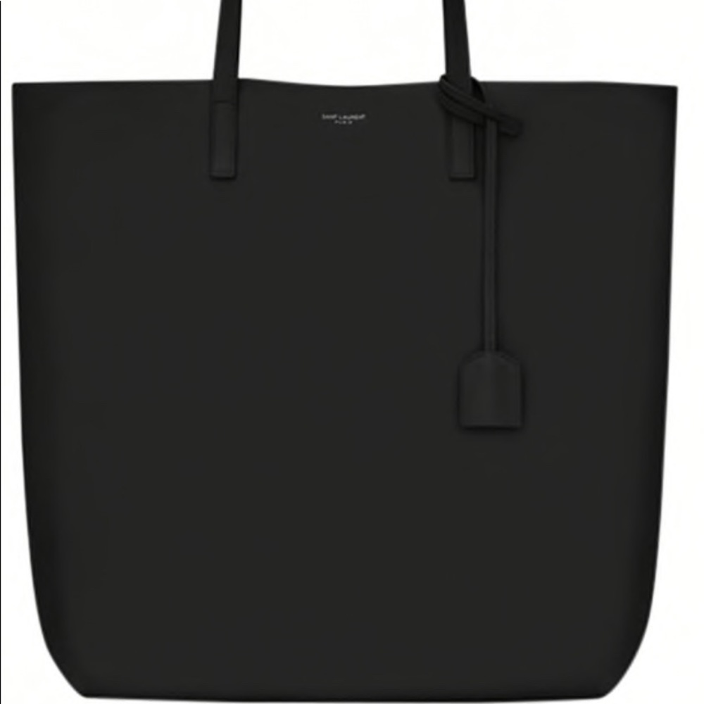 Authentic Saint Laurent Medium Leather Shopper Shoulder Bag